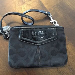 Coach Wristlet Black “C” Print